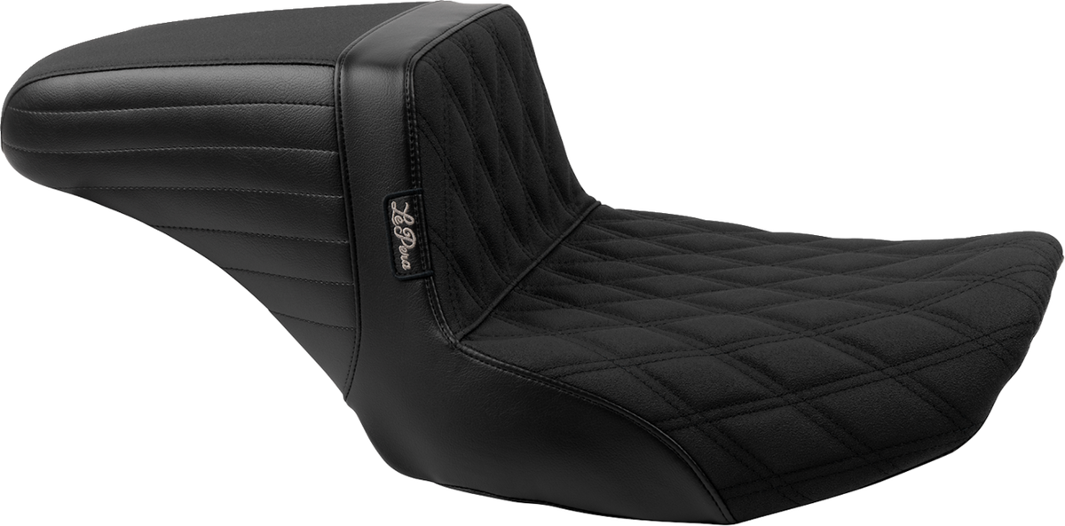 Le Pera Kickflip Seat - Double Diamond Stitch W/ Gripp Tape - FLH/FLT '23-'25