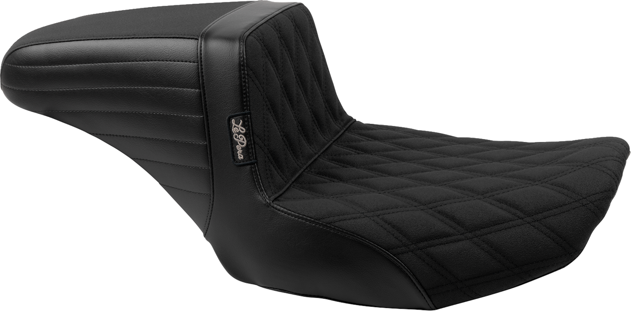 Le Pera Kickflip Seat - Double Diamond Stitch W/ Gripp Tape - FLH/FLT '23-'25