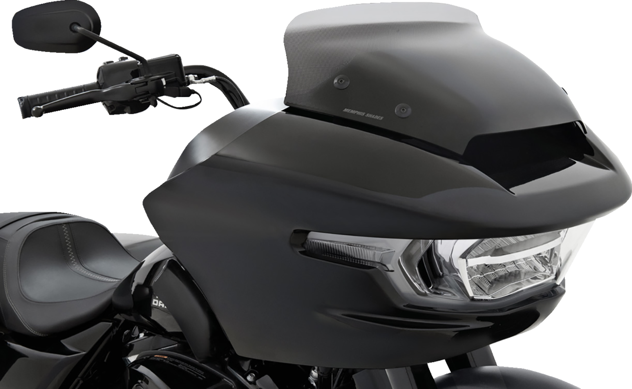Memphis Shades Spoiler Windshield - 3" - Black Smoke Dot Matrix - FLTR