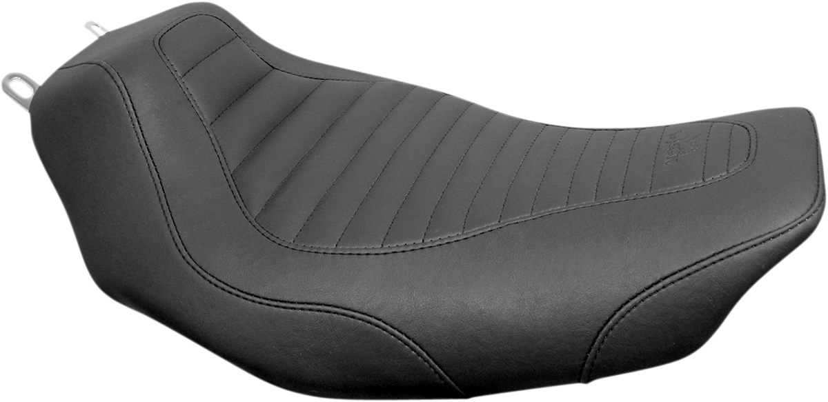 Mustang Tripper™ Solo Seat - Without Backrest - Tuck And Roll - Black - FLH '97-'07