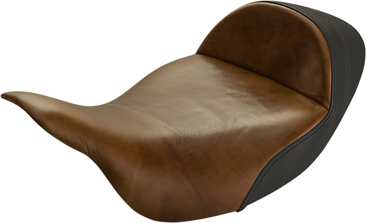 Saddlemen Lariat Solo Seat - Extended Reach - Distressed Brown - FL '08-'24