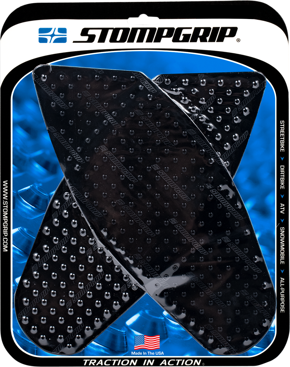 StompGrip Tank Grips - Volcano - Black - Suzuki - GS '08-'10