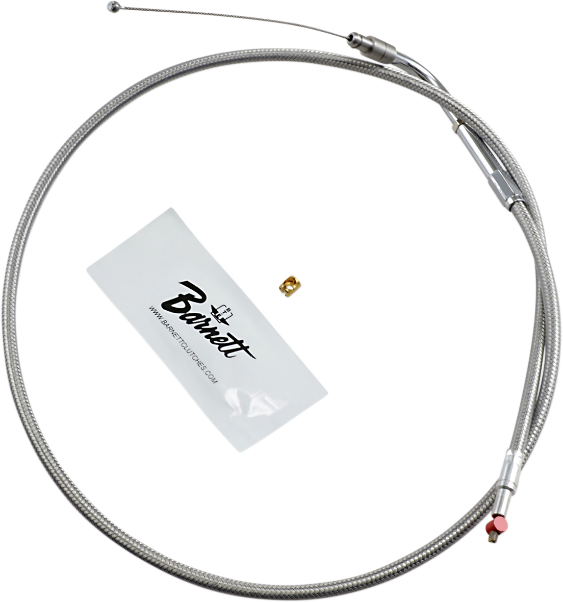 Barnett Stainless Steel Throttle Cable - Dyna/FXR/Softail
