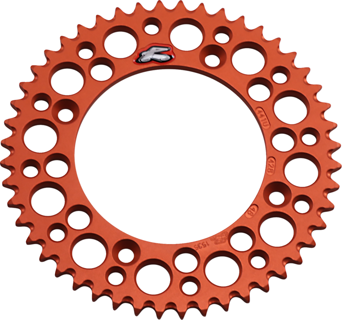 Renthal Rear Sprocket - Aluminum - 48 Tooth - Orange - Gas Gas/Husqvarna/KTM
