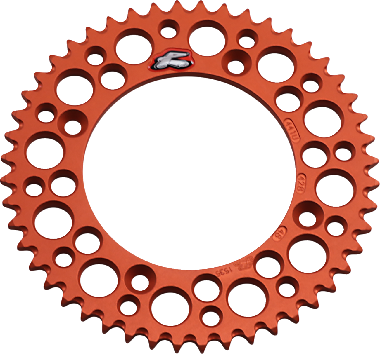 Renthal Rear Sprocket - Aluminum - 48 Tooth - Orange - Gas Gas/Husqvarna/KTM
