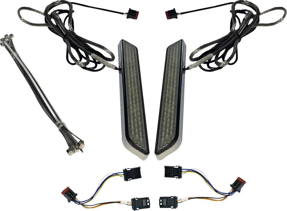 Custom Dynamics LED Fork Light - Smoke - Chrome