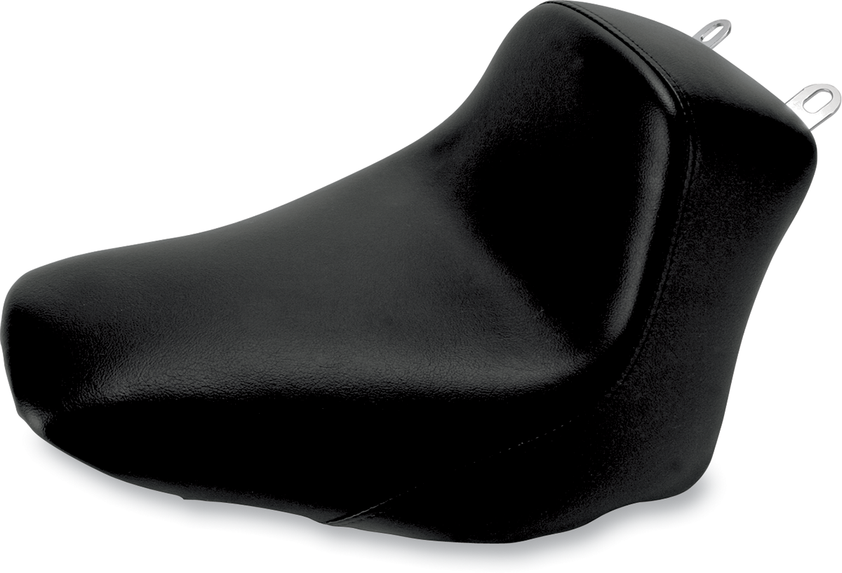 Saddlemen Heels Down Solo Seat - Without Backrest - Plain - Black - FLSTC
