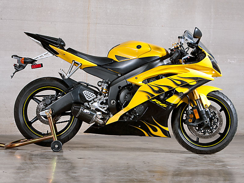 M4 Exhaust 2008 R6 Street Slayer-Carbon Fiber Slip On with Muffler Box Eliminator