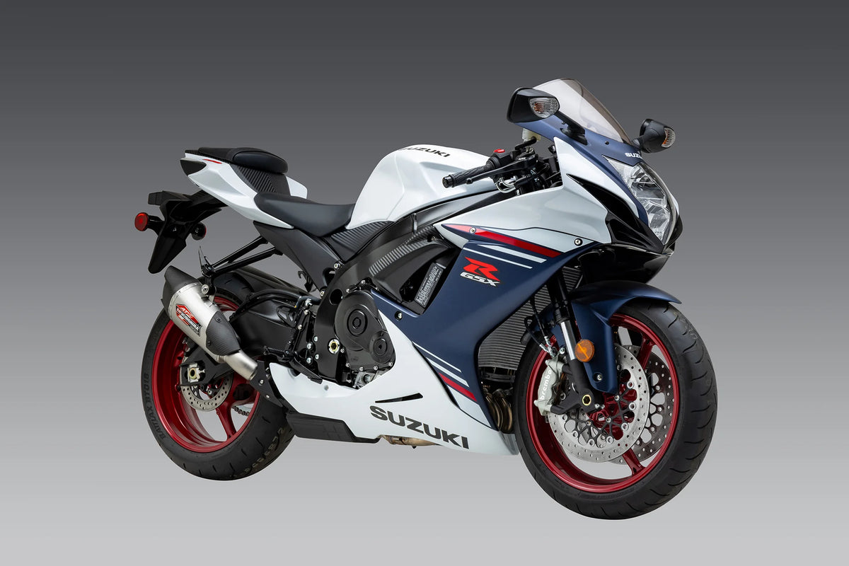 Yoshimura GSX-R600/750 2011-26 AT2 Stainless Slip-On Exhaust, W/ Stainless Muffler