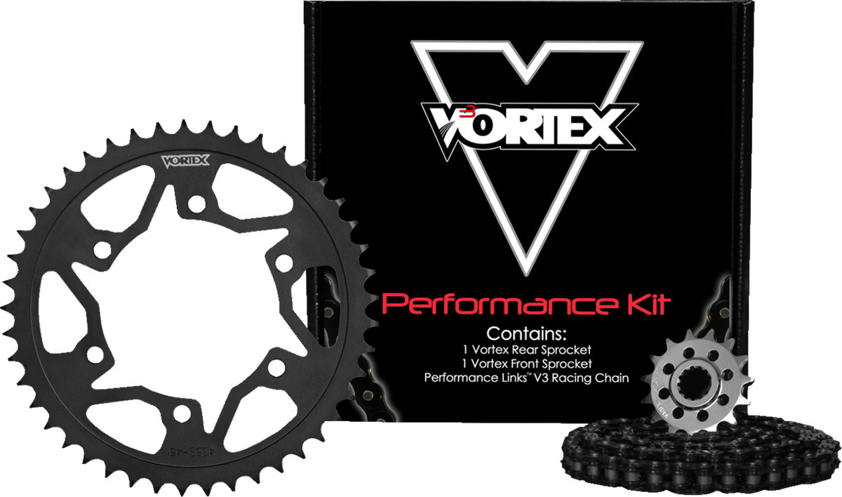 Vortex Chain And Sprocket Kit - WSS - Black - Suzuki GSX-R 1000/R