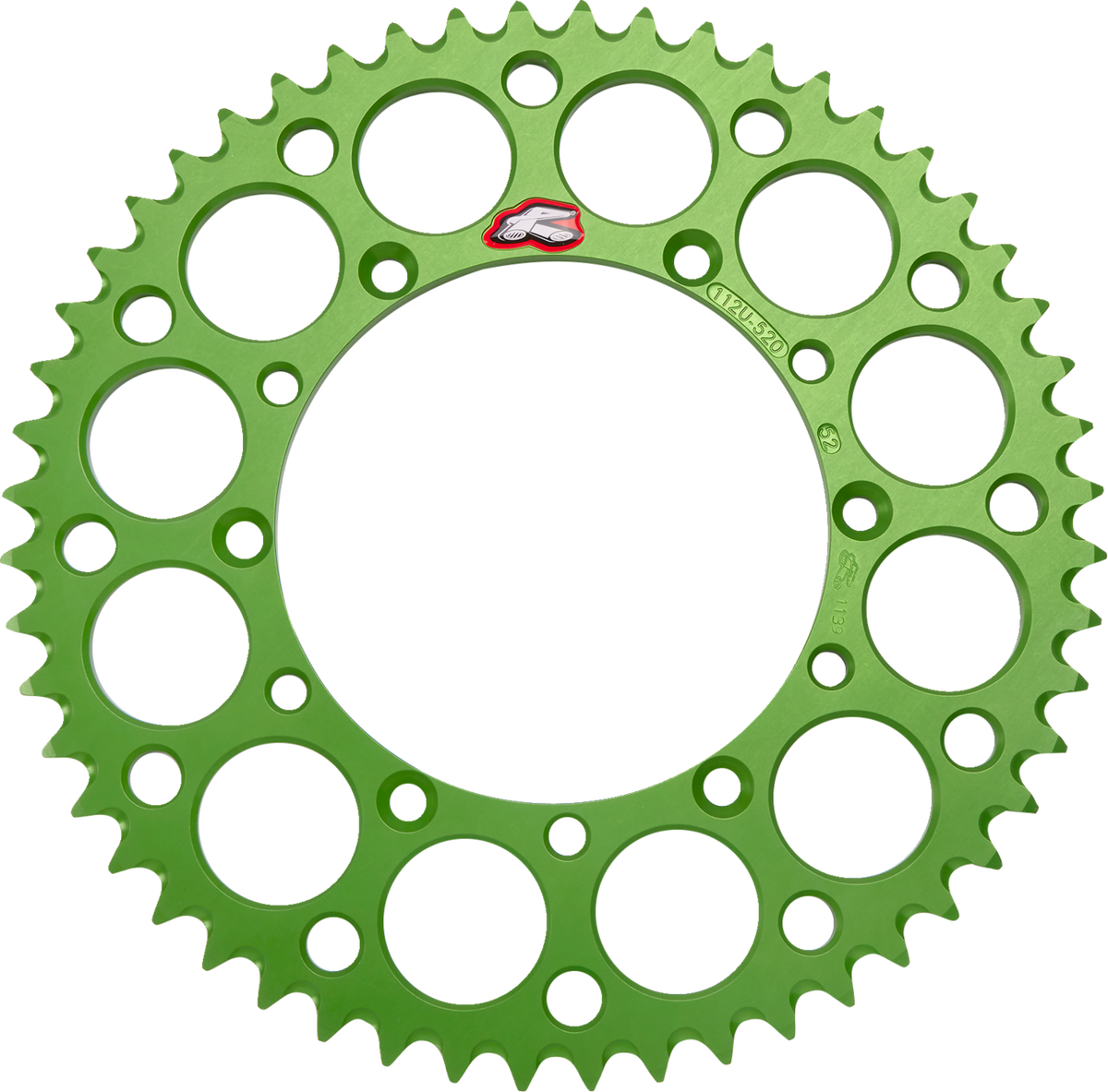 Renthal Rear Sprocket - Aluminum - 52 Tooth - Green - Kawasaki