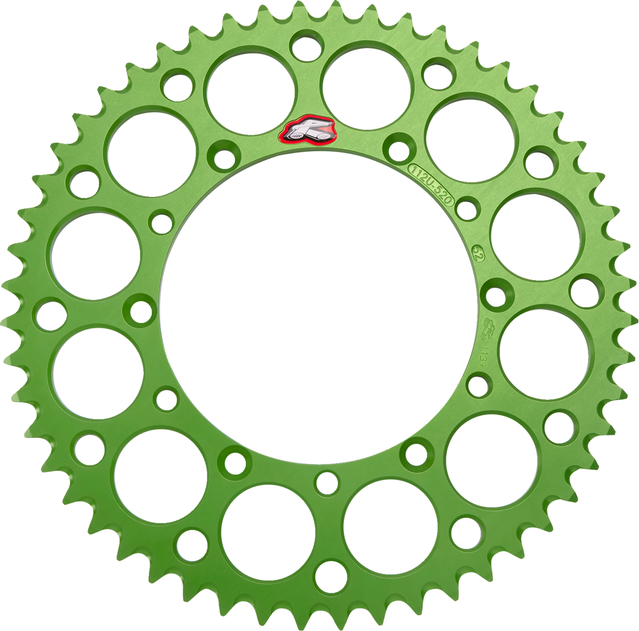 Renthal Rear Sprocket - Aluminum - 52 Tooth - Green - Kawasaki