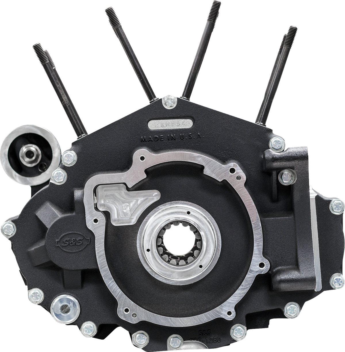 S&S Cycle Crankcase - MK-Series "B" - Black - M8 Softail