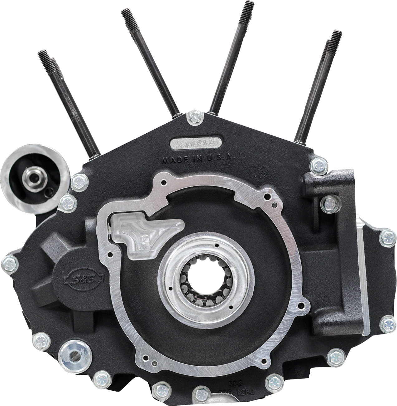 S&S Cycle Crankcase - MK-Series "B" - Black - M8 Softail