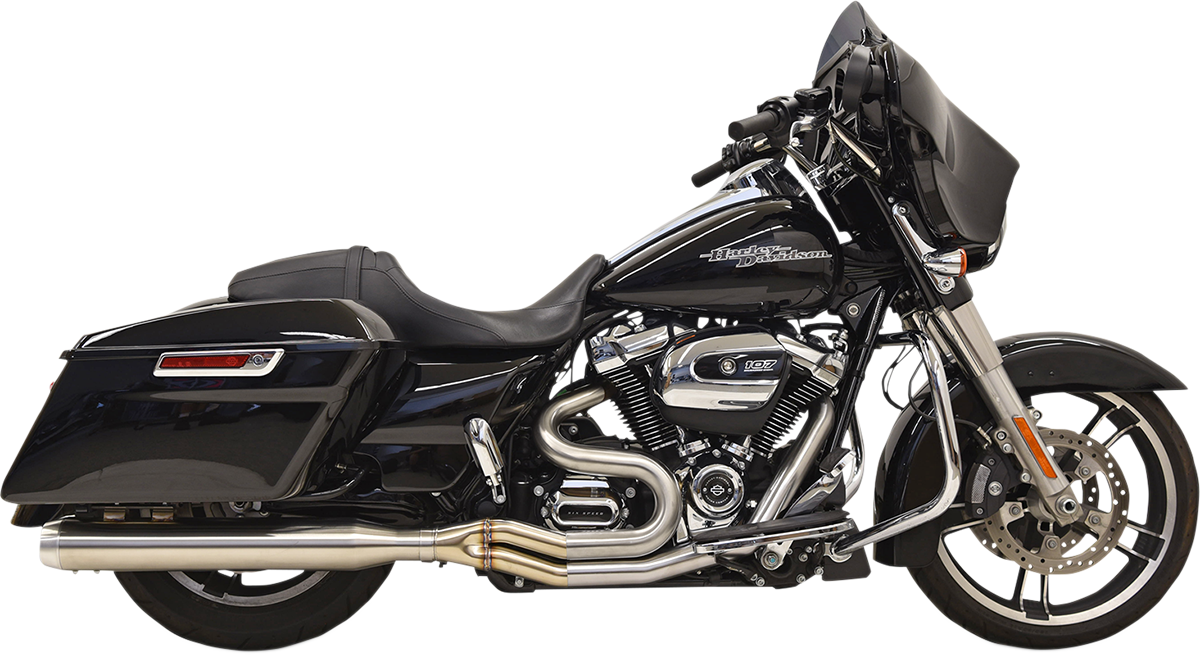 Bassani Xhaust 2:1 Exhaust - Stainless Steel - Straight Can