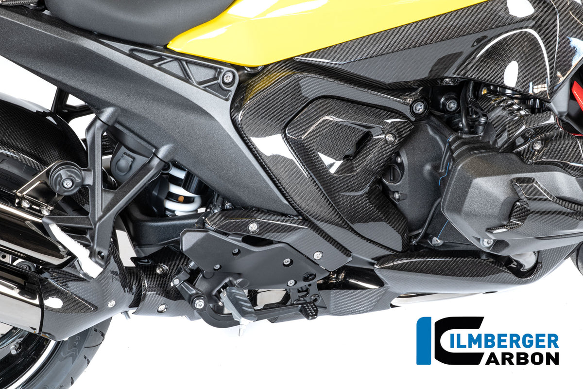 Ilmberger Carbon Innerer Auspuffhitzschutz Unten BDC Glanzend BMW R 1300 RS - Gloss / Twill