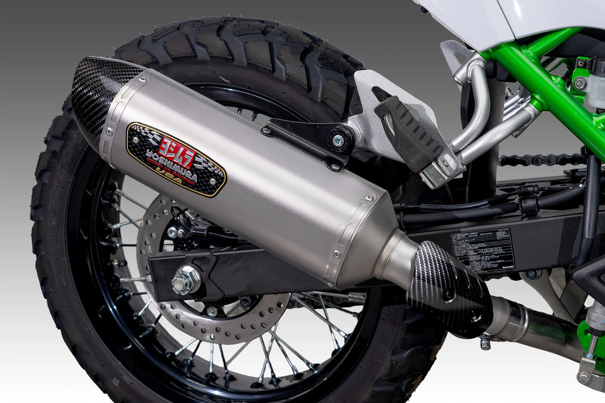 Yoshimura KLE500 2026 R-77 Stainless Slip-On Exhaust, W/ Stainless Muffler