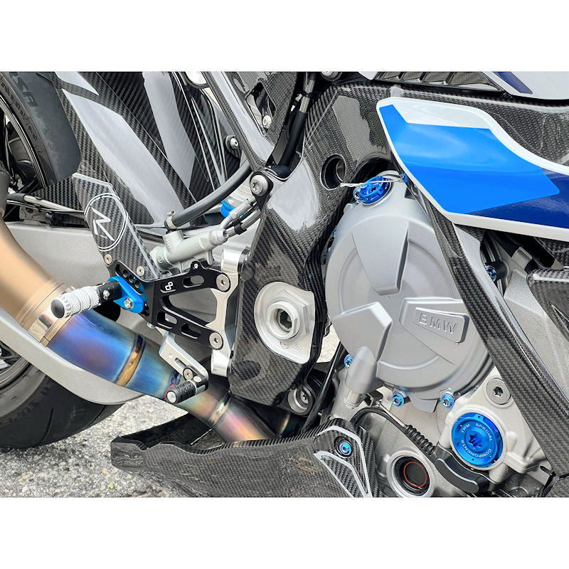 LighTech R Series Blue Adjustable Rear Sets for BMW S1000RR M1000RR K67