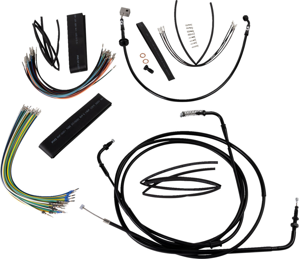 Burly Brand Extended Cable Kit - 12" Ape Hanger - Rebel