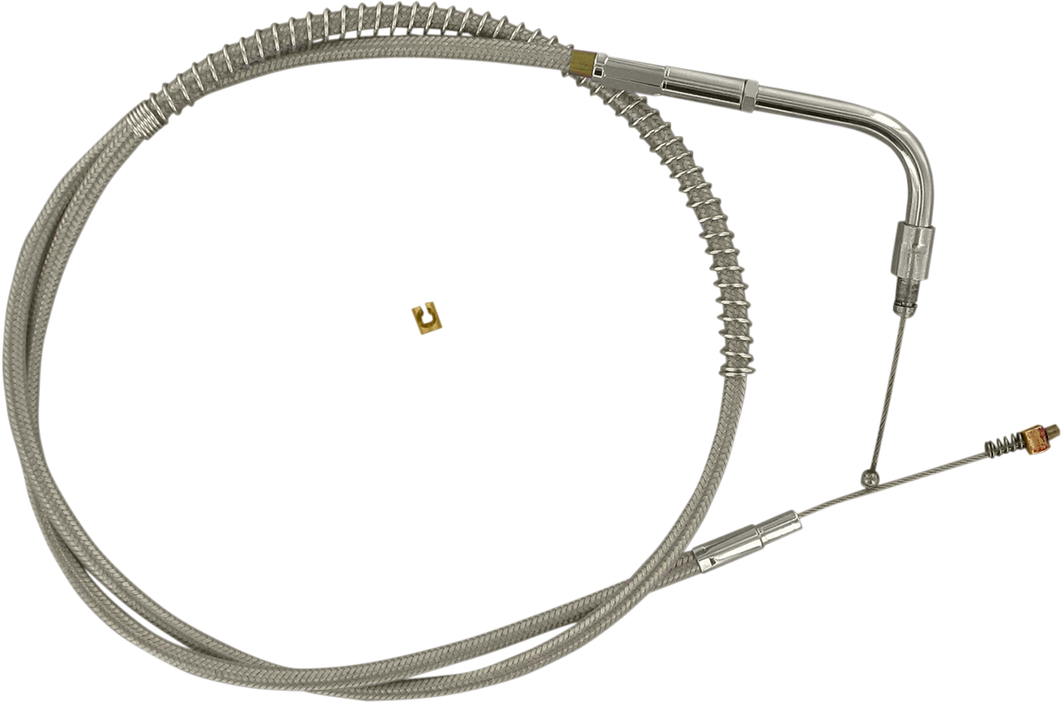 Barnett Stainless Steel Idle Cable - +6" - '06-'17 Dyna