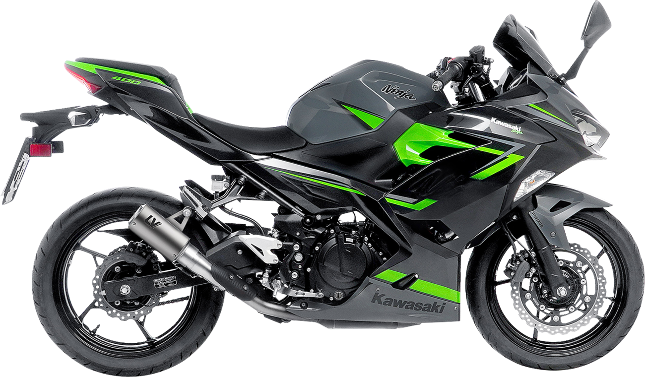 LeoVince LV Corsa S Slip-On Muffler - Titanium - Kawasaki Ninja 400/500