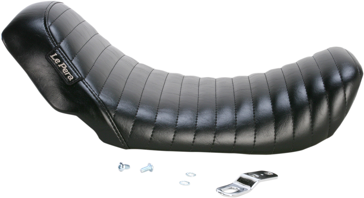 Le Pera Bare Bones Solo Seat - Pleated - Black - Dyna '06-'17