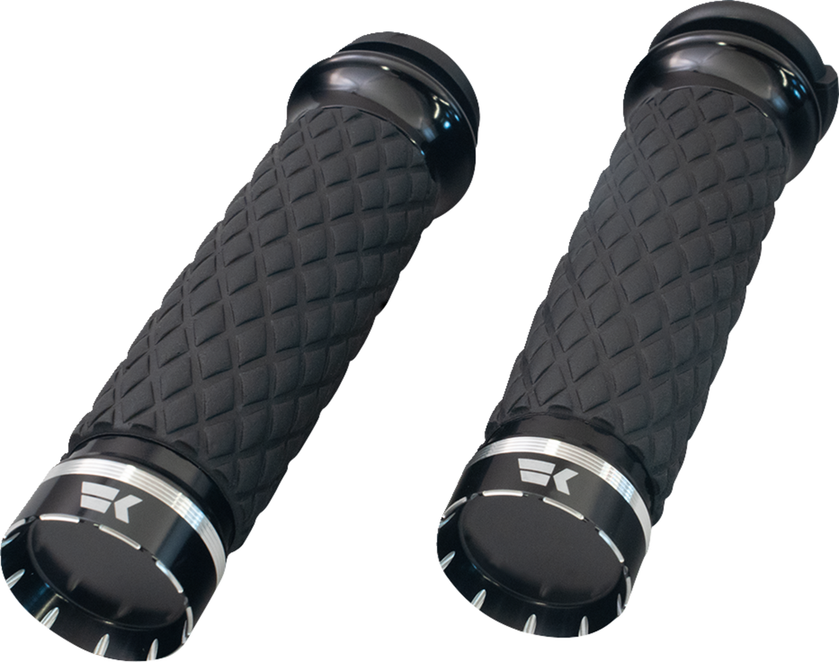 Khrome Werks Tracer Grips - Custom Contour - Diamond - Black