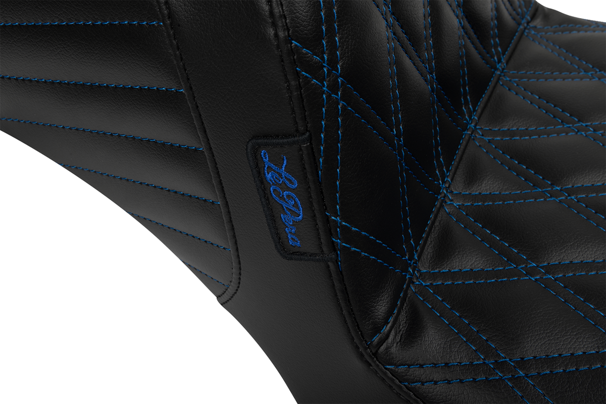 Le Pera Tailwhip Daddy Long Legs Seat - Blue Double Diamond Stitch - FLH/FLT '23-'25