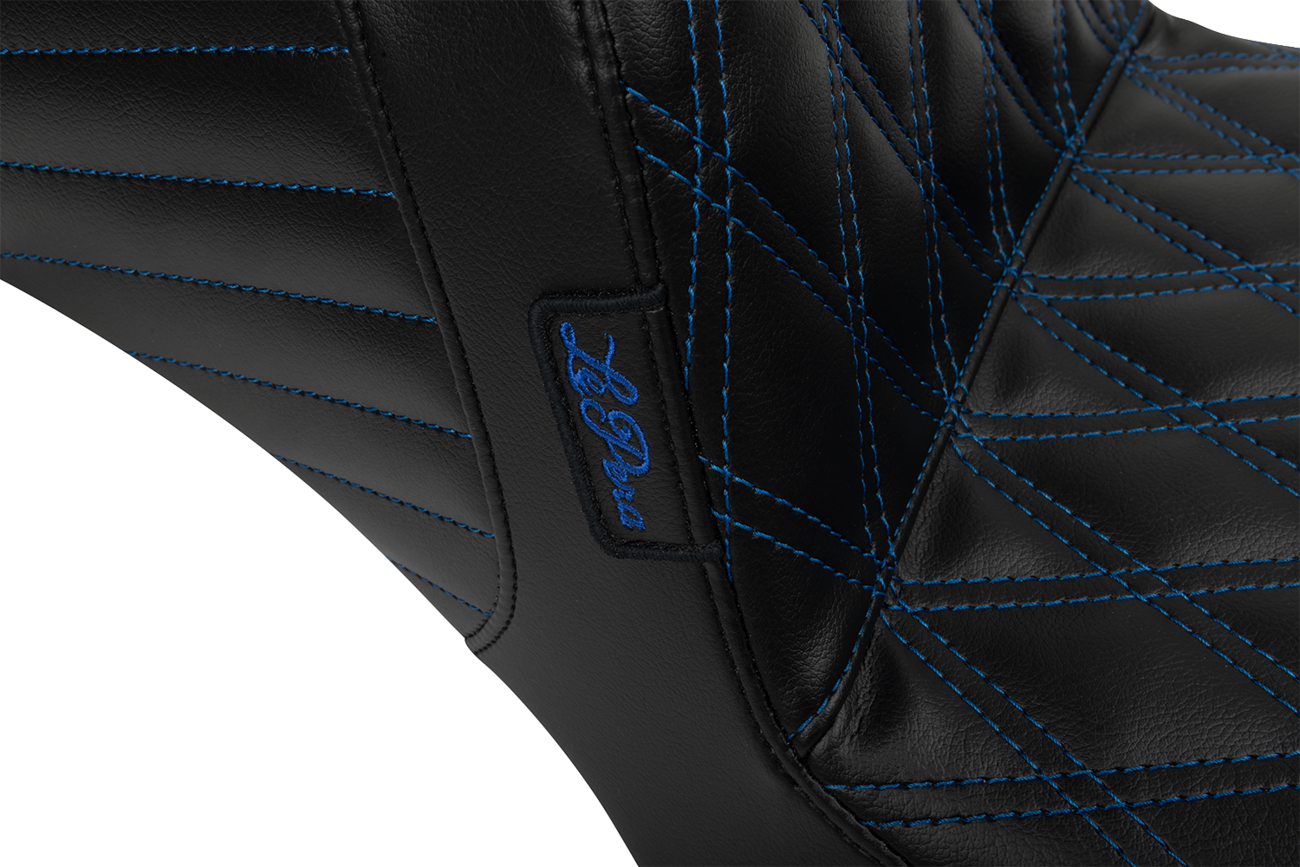 Le Pera Tailwhip Daddy Long Legs Seat - Blue Double Diamond Stitch - FLH/FLT '23-'25
