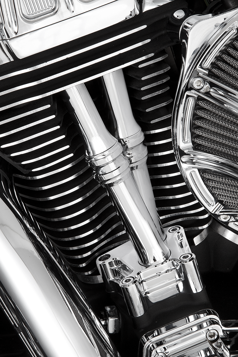Arlen NESS Pushrod Tube Cover Kit - 10 Gauge® - Chrome - Twin Cam