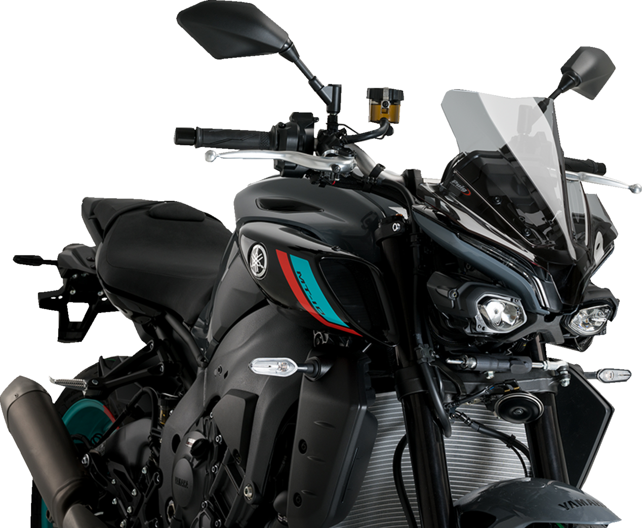 PUIG HI-Tech Parts New Generation Sport Windshield - 14" - Smoke - MT-10/SP