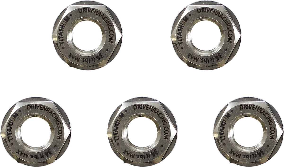 Driven Racing Sprocket Nuts - Titanium - 5 Pack