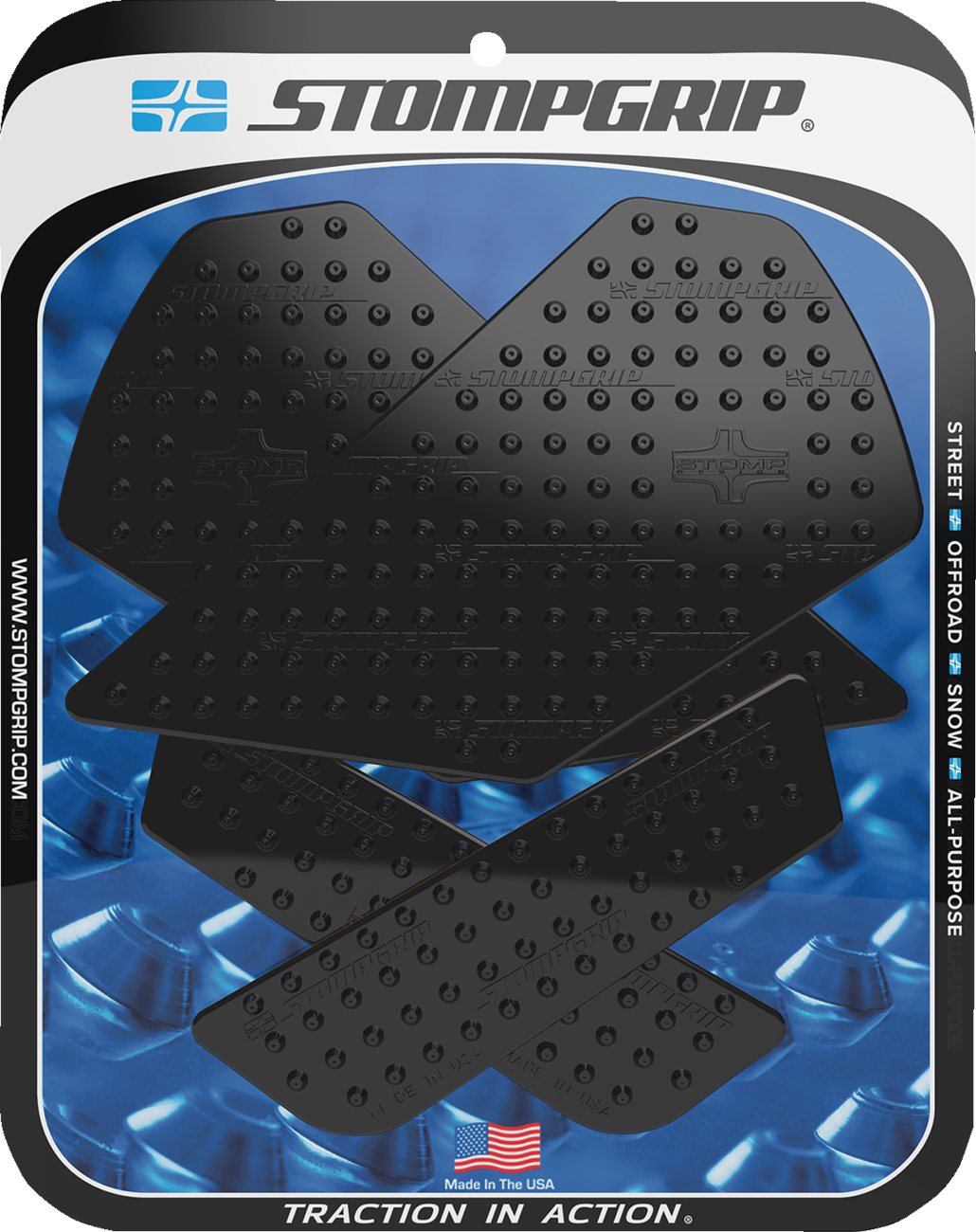 StompGrip Tank Grips - Volcano - Black - BMW - F '20-'25