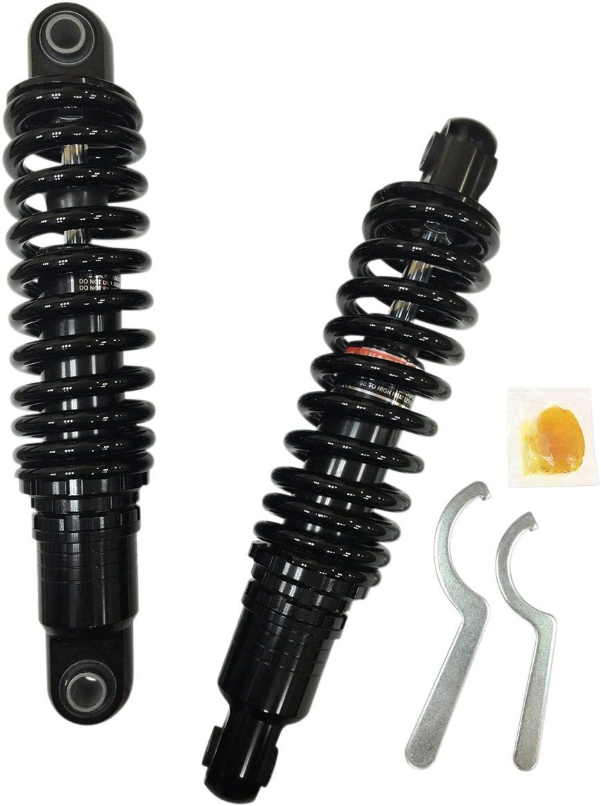 Drag Specialties Shocks Premium Ride-Height Adjustable Shocks - 12" - Heavy Duty - Black