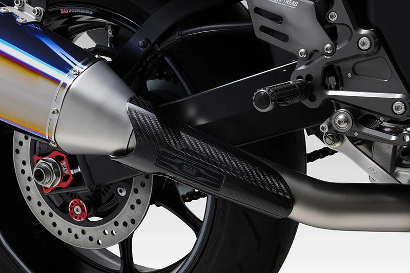 Yoshimura HAYABUSA 2021-23 JMCA RACE R-11Sq R TITANIUM FULL SYSTEM WITH TITANIUM BLUE SLEEVE