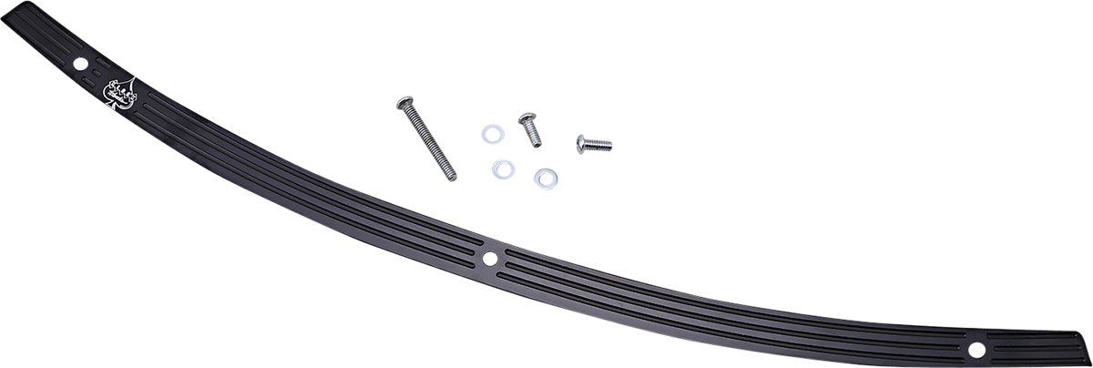 Klock Werks Flare® Windshield Trim - Logo - Black W/ Contrast Logo - '96-'25 FLH