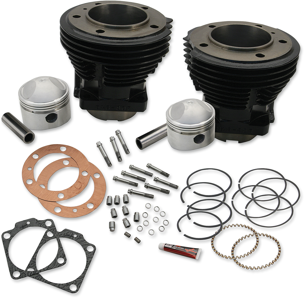 S&amp;S Cycle 3-7/16" Bore Cylinder And Stroker Piston Kit - Big Twin