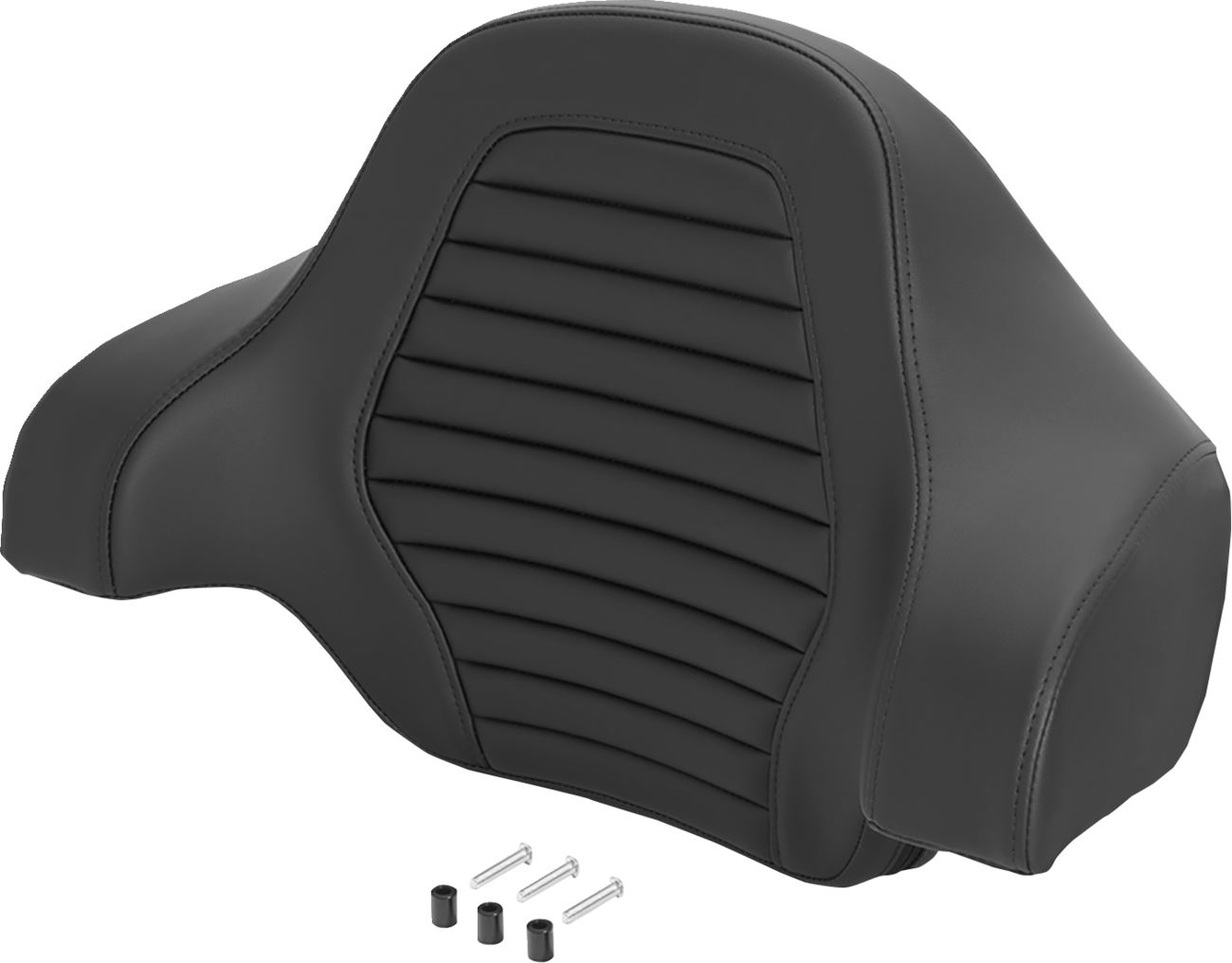 Saddlemen Deluxe Tour Pack Sissy Bar Pad - Black / Black Stitching / Tuck-n-Roll