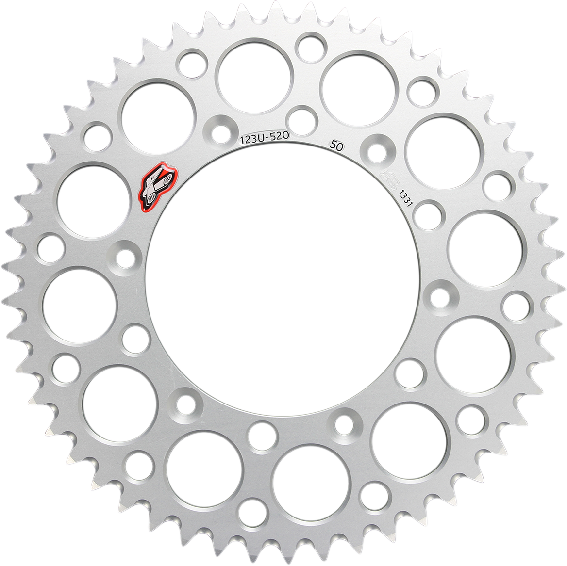 Renthal Rear Sprocket - Aluminum - 50 Tooth - Silver - Suzuki