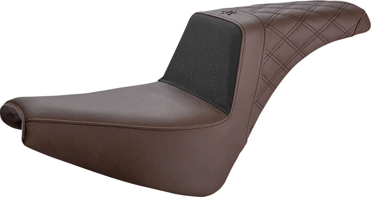 Saddlemen Unknown Industries Seat - Front Carbon Fiber/Black Gripper Lumbar/Rear Lattice Stitch - FX '18-'23