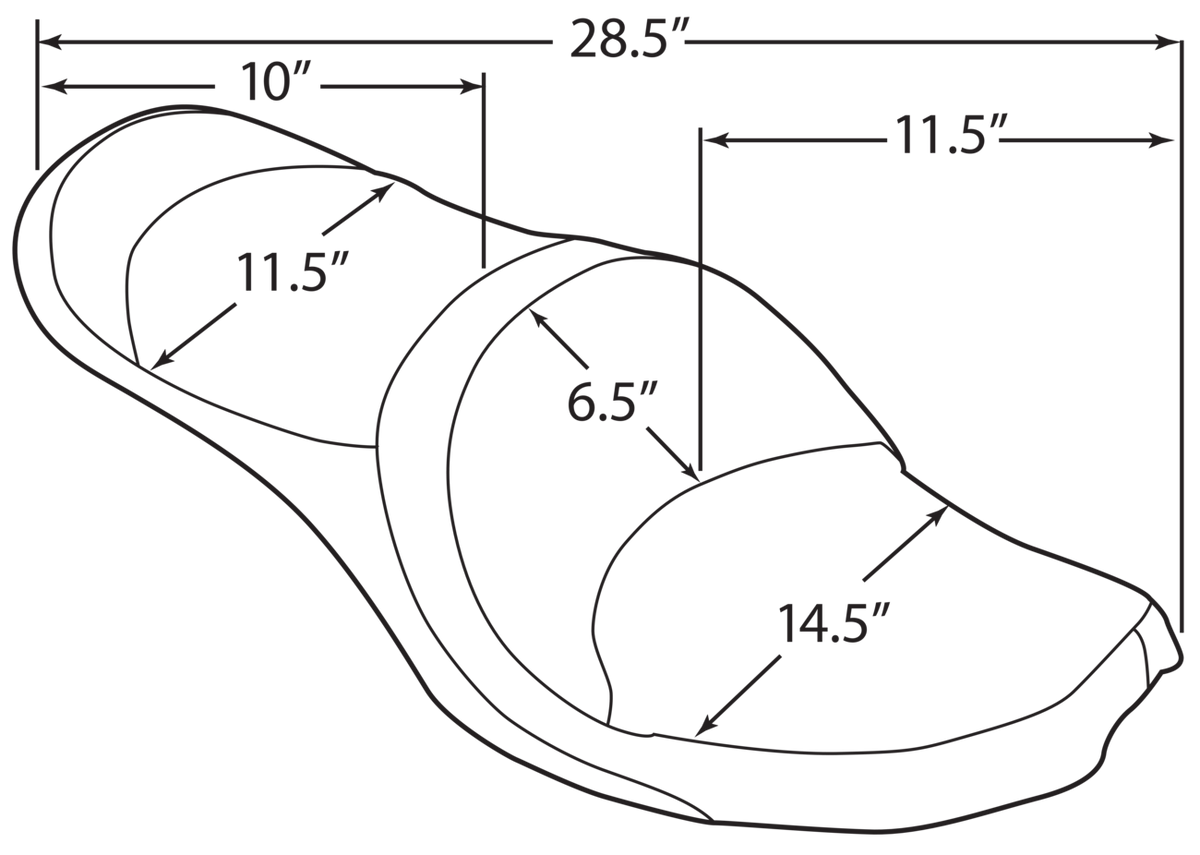 Drag Specialties Seats Double Bucket Seat - Smooth - FX/FL '58-'84