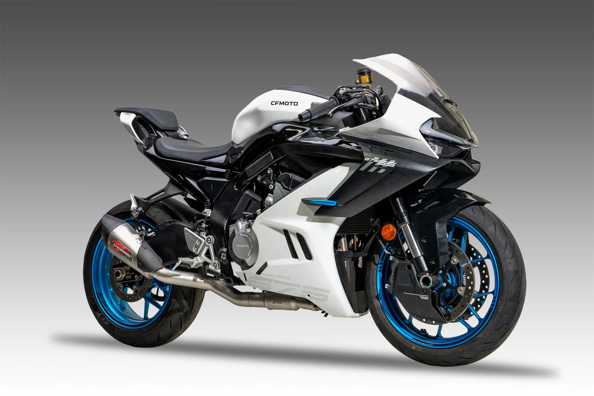 Yoshimura 675SS 25-26 AT2 Stainless Full Exhaust, W/ Stainless Muffler