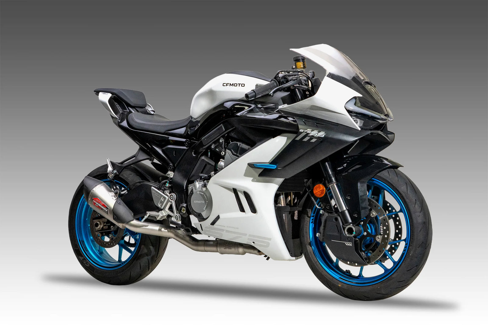 Yoshimura 675SS 25-26 AT2 Stainless Full Exhaust, W/ Stainless Muffler