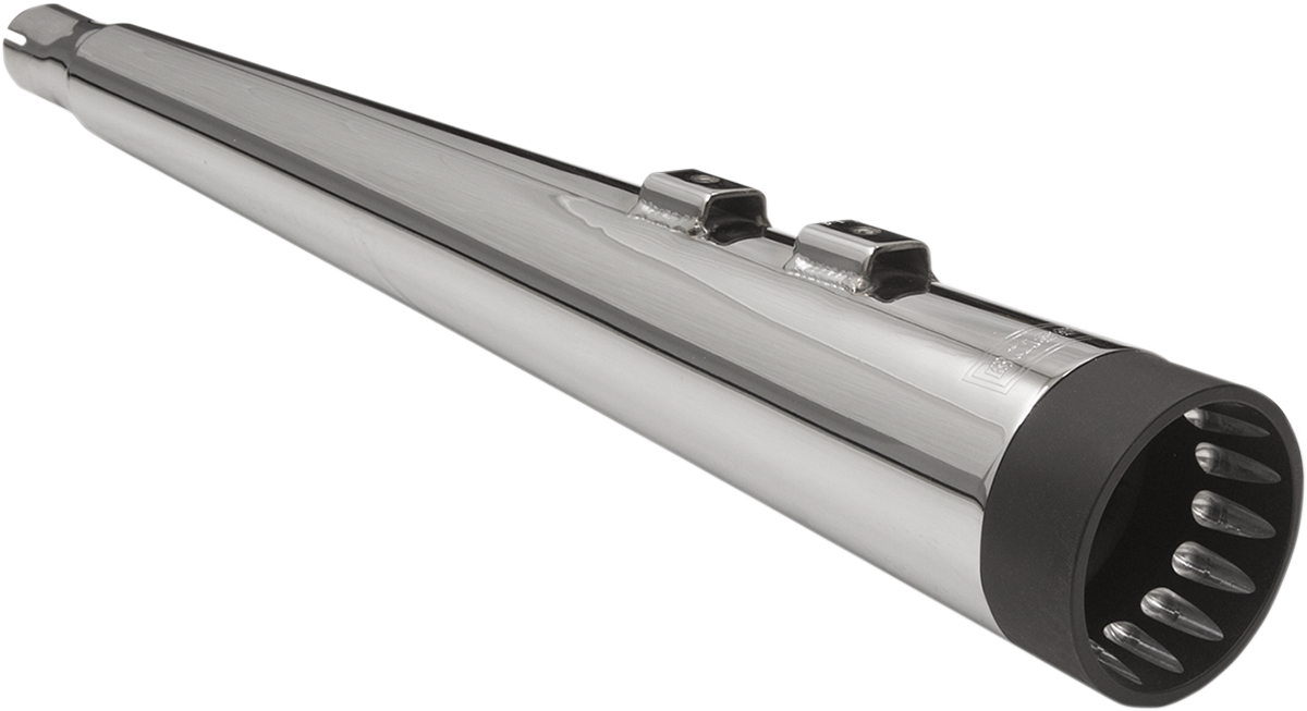 Bassani Xhaust DNT® Megaphone Slip-On Mufflers - Chrome/Black - '95-'16 FL