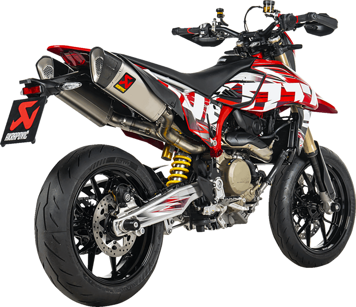 Akrapovic Slip-On Line Mufflers - Titanium - Hypermotard 698