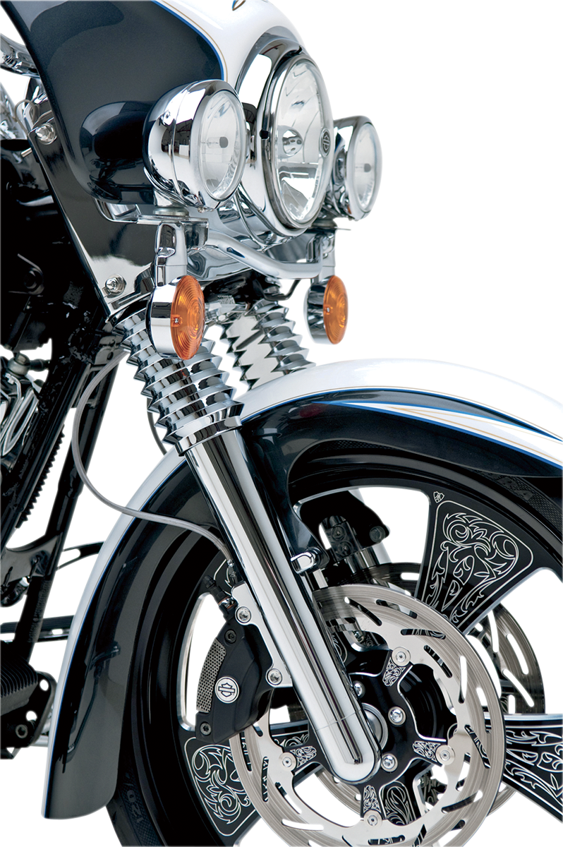Arlen NESS Fork Legs - Chrome - Smooth - Dual Disc - '08-'13 FLT