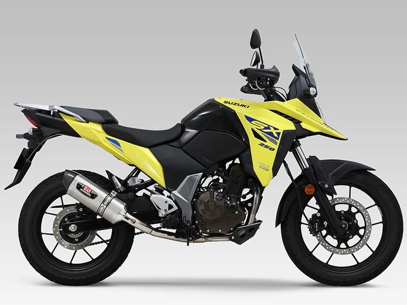Yoshimura V-Strom250sx 2023 JMCA RACE R77S Stainless Steel Sleeve, With Carbon End Cap