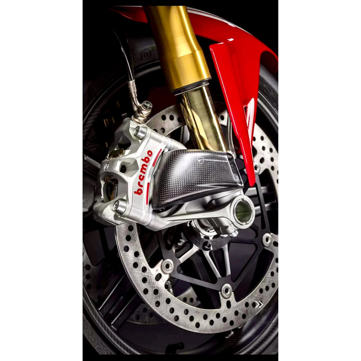 Ducati Performance Carbon Fiber Brake Cooling Ducts Panigale V4 V4S Tricolore