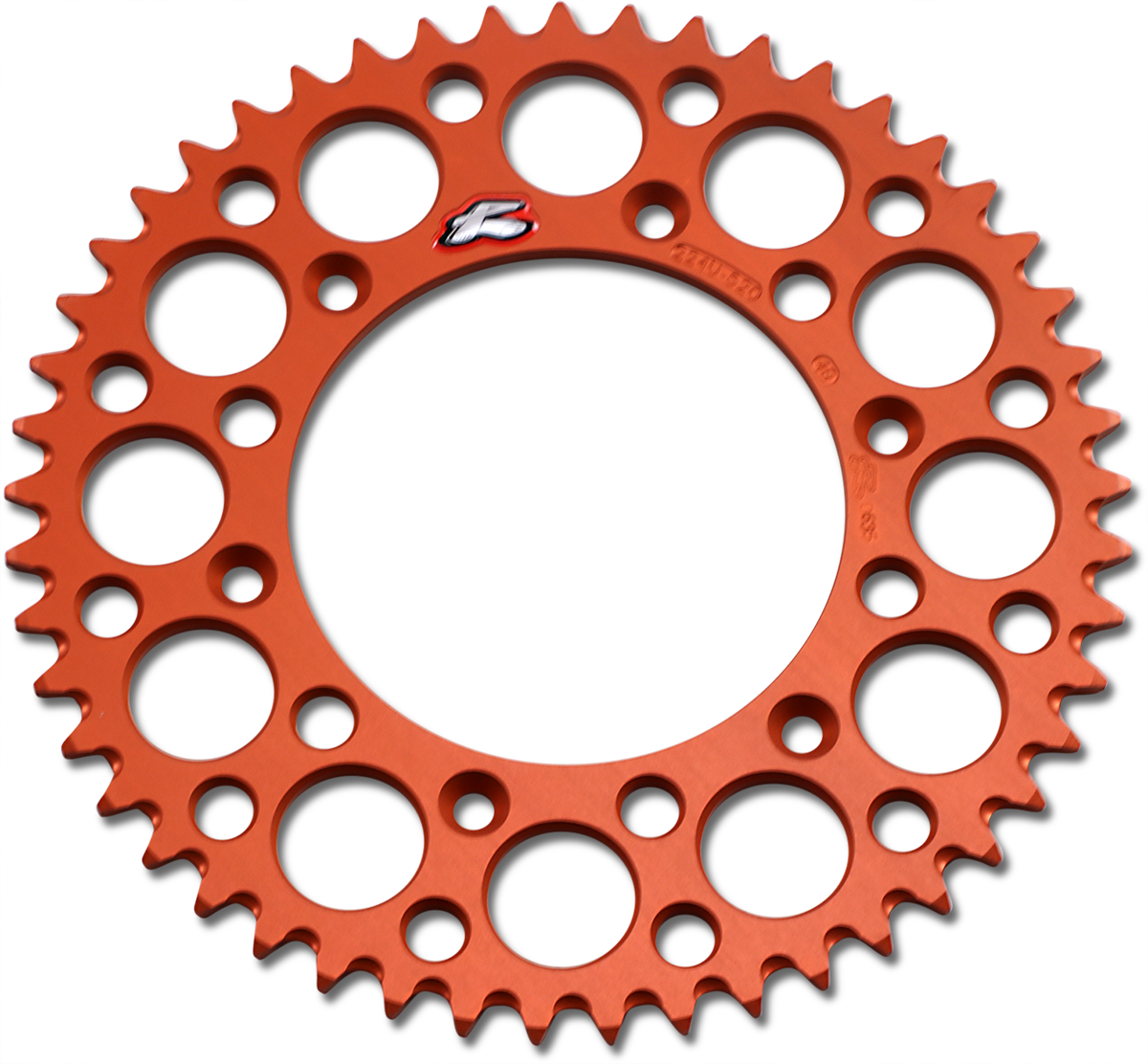 Renthal Rear Sprocket - Aluminum - 49 Tooth - Orange