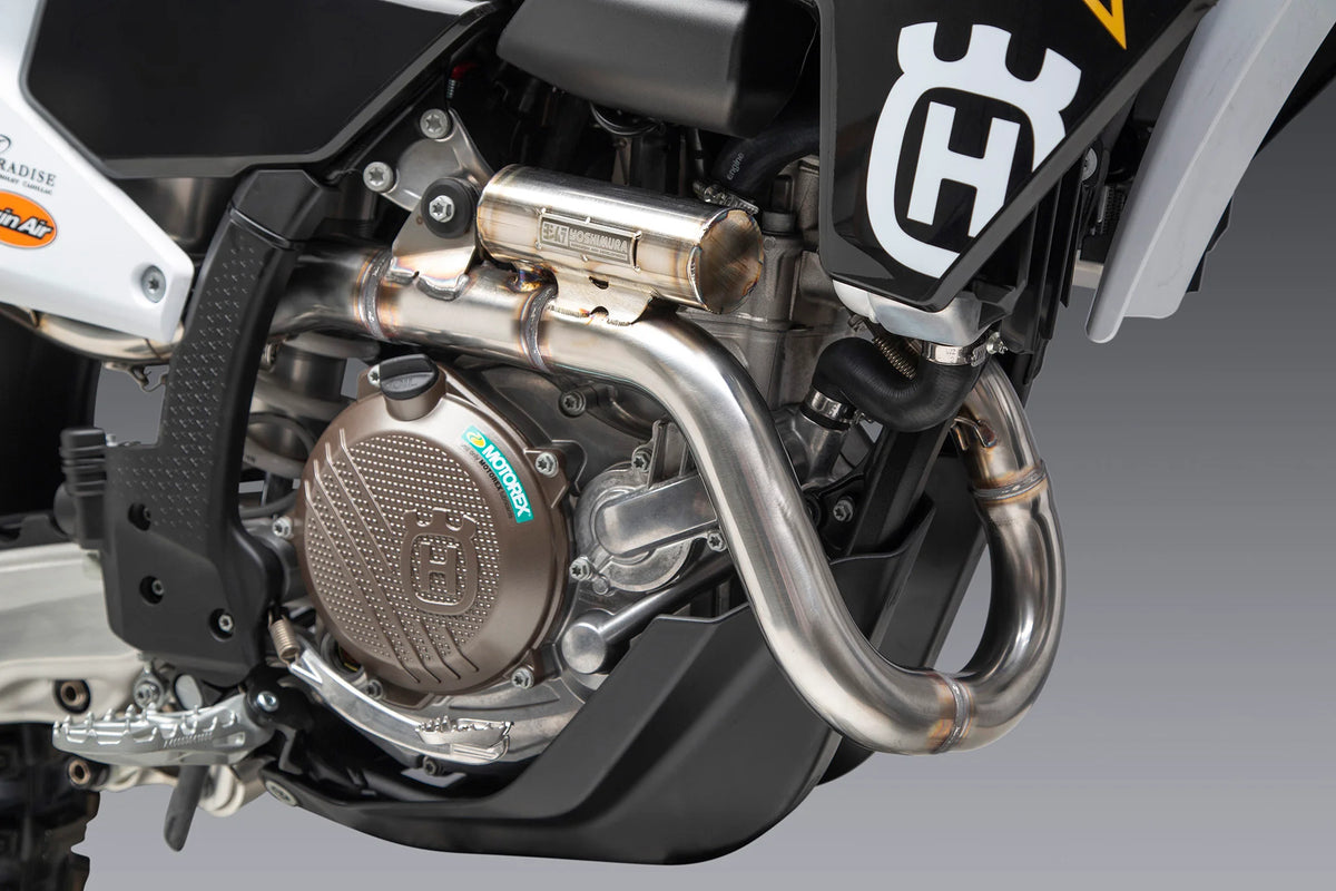 Yoshimura KTM 450sx-F FE 22-26/Husqvarna FC450 RE 22-26 RS-12 Stainless Full Exhaust, W/ Aluminum Muffler